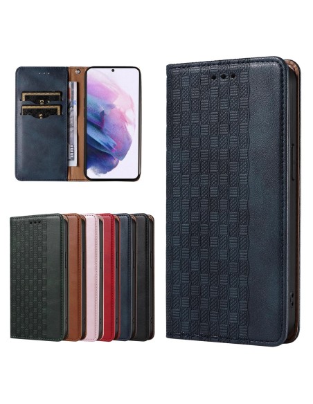 Magnetinio dirželio dėklas, skirtas Samsung Galaxy S22+ (S22 Plus) piniginės dangtelis + mini pakabukas mėlynai