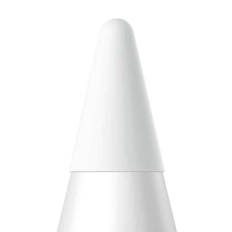 Silikoniniai rašiklio antgaliai balti vidutiniai 12vnt.