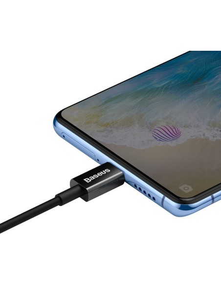 Puikus kabelis USB microUSB laidas greitam įkrovimui 2A 1m juodas