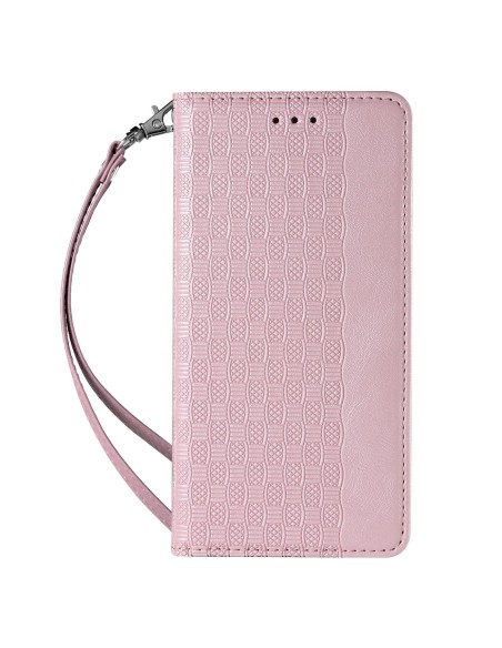 Magnetinio dirželio dėklas, skirtas Samsung Galaxy S22 Ultra piniginės užvalkalui + mini rožinis pakabukas Magnetinio dirželio dėklas, skirtas Samsung Galaxy S22 Ultra piniginės užvalkalui + mini rožinis pakabukas