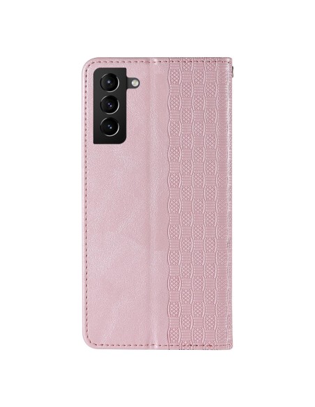 Magnetinio dirželio dėklas, skirtas Samsung Galaxy S22 Ultra piniginės užvalkalui + mini rožinis pakabukas Magnetinio dirželio dėklas, skirtas Samsung Galaxy S22 Ultra piniginės užvalkalui + mini rožinis pakabukas