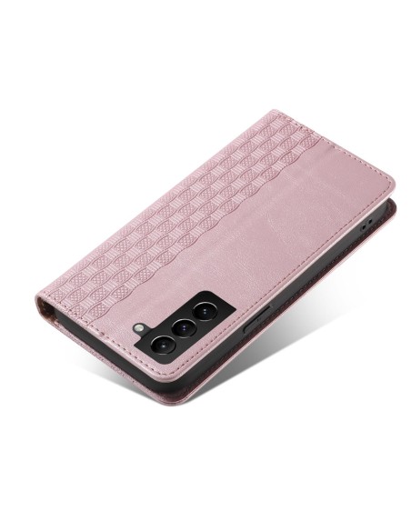 Magnetinio dirželio dėklas, skirtas Samsung Galaxy S22 Ultra piniginės užvalkalui + mini rožinis pakabukas Magnetinio dirželio dėklas, skirtas Samsung Galaxy S22 Ultra piniginės užvalkalui + mini rožinis pakabukas