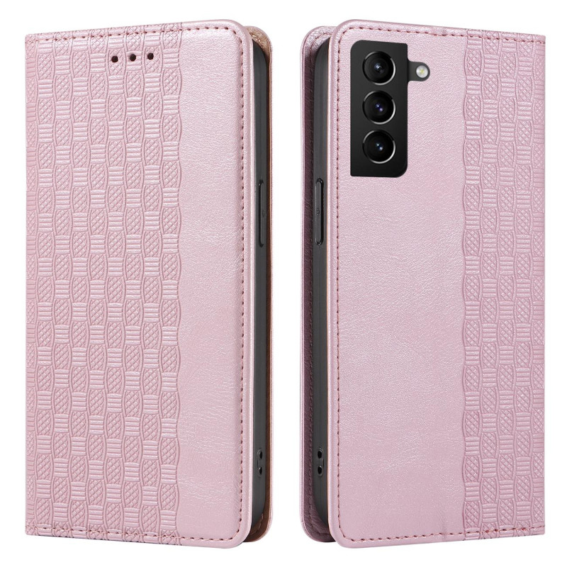 Magnetinio dirželio dėklas, skirtas Samsung Galaxy S22 Ultra piniginės užvalkalui + mini rožinis pakabukas