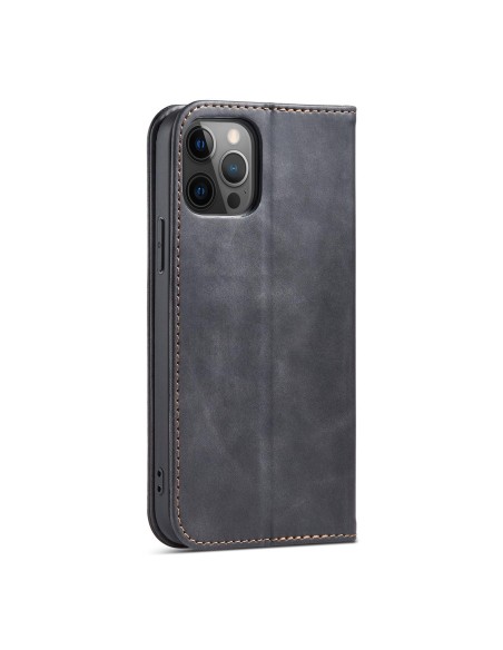 Magnet Fancy Case dėklas skirtas iPhone 12 Pro, dangtelis, kortelių piniginė, kortelių stovas, juodas Magnet Fancy Case dėklas skirtas iPhone 12 Pro, dangtelis, kortelių piniginė, kortelių stovas, juodas