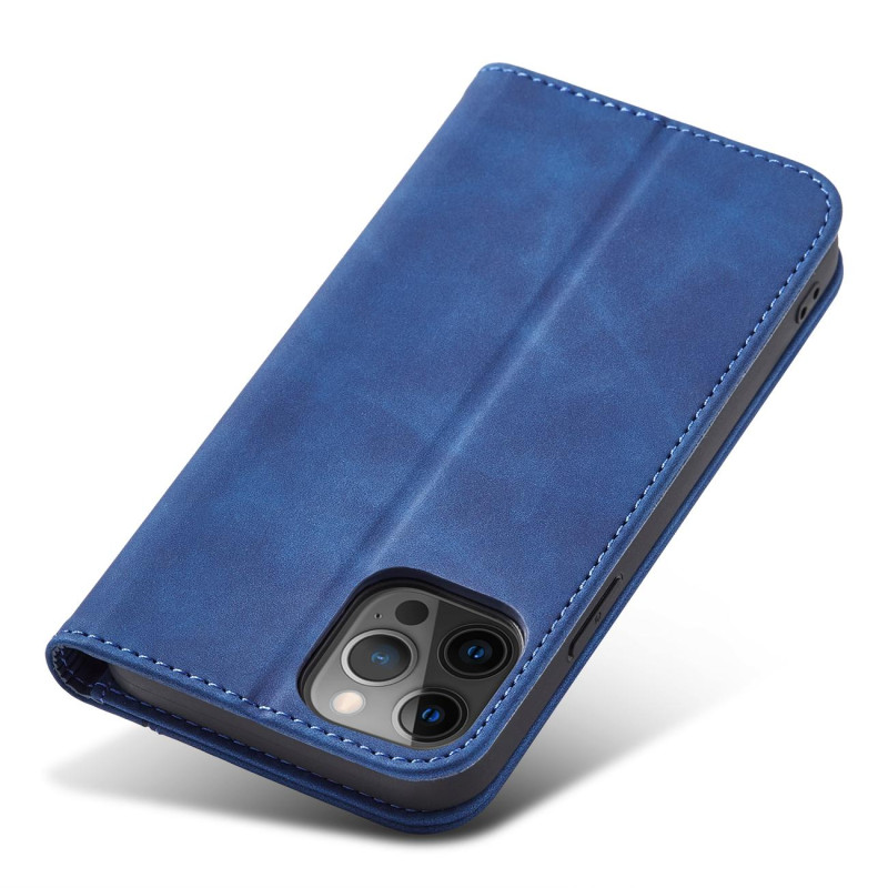 Magnet Fancy Case dėklas skirtas iPhone 12 Pro, dangtelis, kortelių piniginė, kortelių stovas, mėlynas