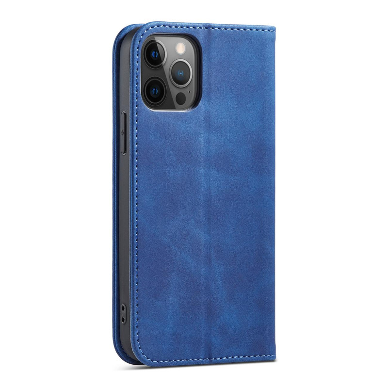 Magnet Fancy Case dėklas skirtas iPhone 12 Pro, dangtelis, kortelių piniginė, kortelių stovas, mėlynas