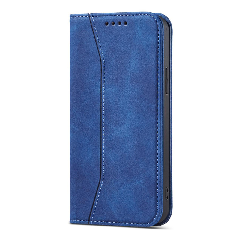 Magnet Fancy Case dėklas skirtas iPhone 12 Pro, dangtelis, kortelių piniginė, kortelių stovas, mėlynas
