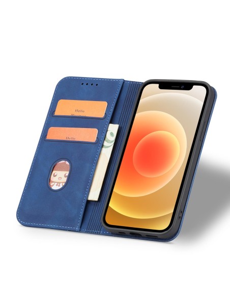 Magnet Fancy Case dėklas skirtas iPhone 12 Pro, dangtelis, kortelių piniginė, kortelių stovas, mėlynas Magnet Fancy Case dėklas skirtas iPhone 12 Pro, dangtelis, kortelių piniginė, kortelių stovas, mėlynas