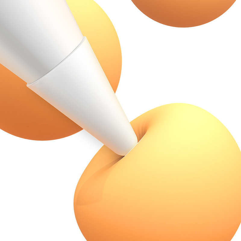 Silikoniniai rašiklio antgaliai balti vidutiniai 12vnt.