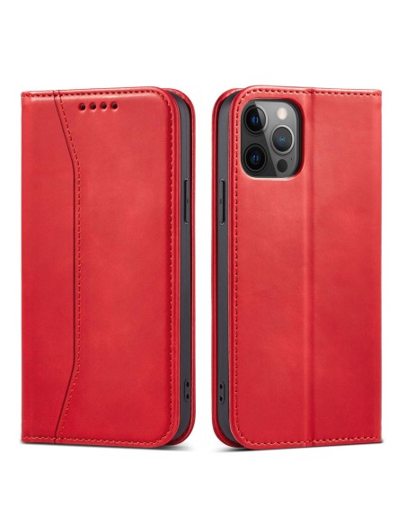 Magnet Fancy Case dėklas skirtas iPhone 12 Pro Max, dangtelis, kortelių piniginė, stovas, raudonas Magnet Fancy Case dėklas skirtas iPhone 12 Pro Max, dangtelis, kortelių piniginė, stovas, raudonas