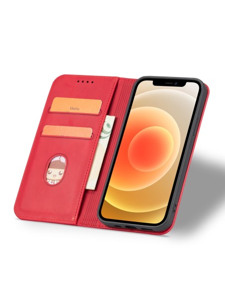 Magnet Fancy Case dėklas skirtas iPhone 12 Pro Max, dangtelis, kortelių piniginė, stovas, raudonas Magnet Fancy Case dėklas skirtas iPhone 12 Pro Max, dangtelis, kortelių piniginė, stovas, raudonas