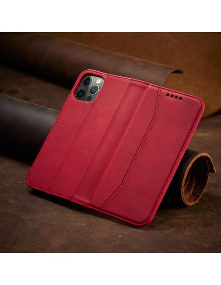 Magnet Fancy Case dėklas skirtas iPhone 12 Pro Max, dangtelis, kortelių piniginė, stovas, raudonas Magnet Fancy Case dėklas skirtas iPhone 12 Pro Max, dangtelis, kortelių piniginė, stovas, raudonas