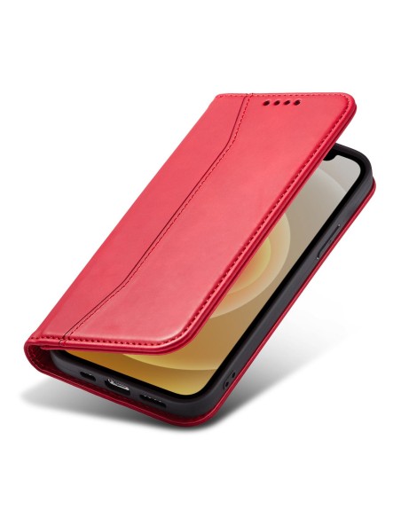 Magnet Fancy Case dėklas skirtas iPhone 12 Pro Max, dangtelis, kortelių piniginė, stovas, raudonas Magnet Fancy Case dėklas skirtas iPhone 12 Pro Max, dangtelis, kortelių piniginė, stovas, raudonas