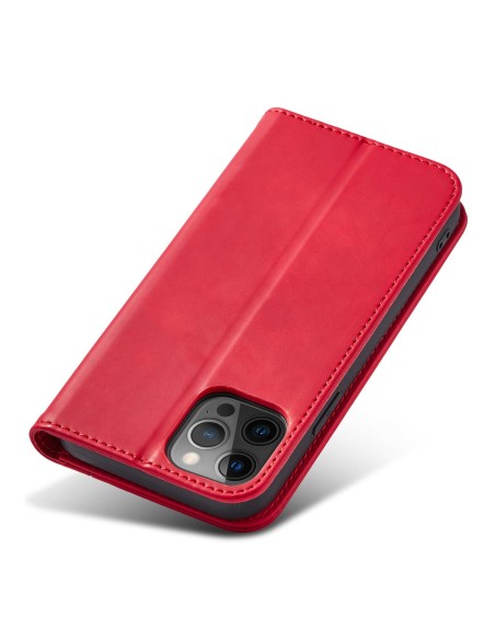 Magnet Fancy Case dėklas skirtas iPhone 12 Pro Max, dangtelis, kortelių piniginė, stovas, raudonas Magnet Fancy Case dėklas skirtas iPhone 12 Pro Max, dangtelis, kortelių piniginė, stovas, raudonas