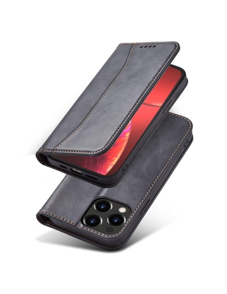 Magnet Fancy Case dėklas skirtas iPhone 13 Pro dangteliui, kortelių piniginei, kortelių stovui, juodas Magnet Fancy Case dėklas skirtas iPhone 13 Pro dangteliui, kortelių piniginei, kortelių stovui, juodas