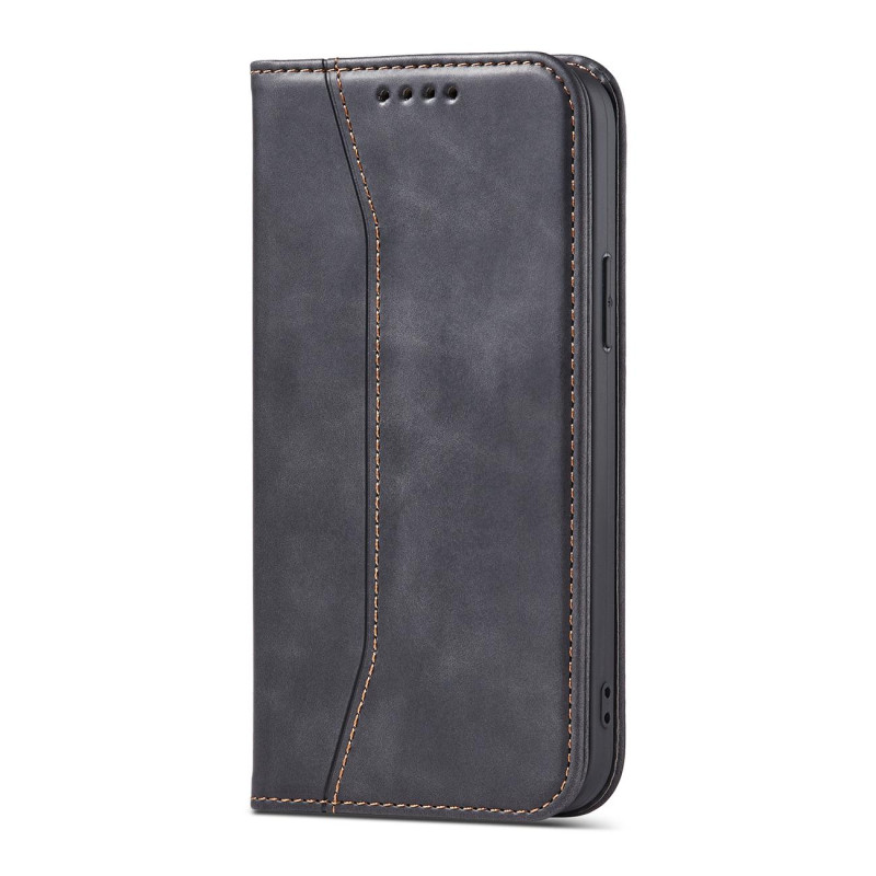 Magnet Fancy Case dėklas skirtas iPhone 13 Pro dangteliui, kortelių piniginei, kortelių stovui, juodas
