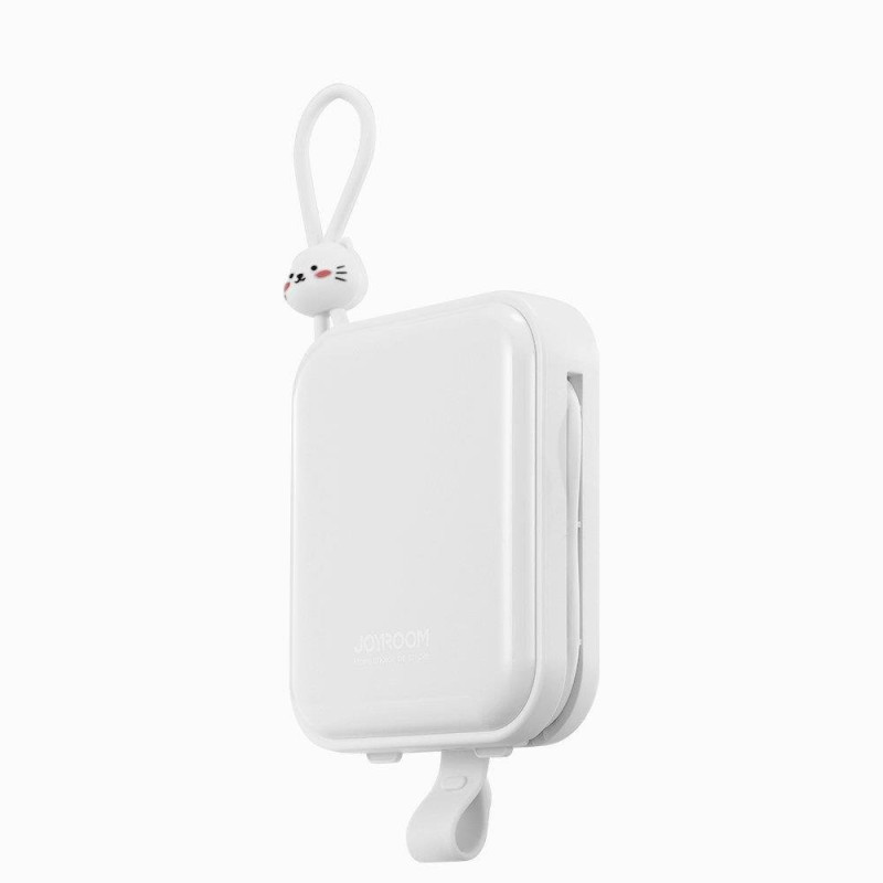 Maitinimo blokas su stovu USB-C laidu ir iPhone Lightning Cutie Series 10000mAh 22,5W balta