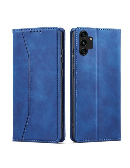 Magnetinis Fancy Case Dėklas, skirtas Samsung Galaxy A13 5G Cover Card Piniginės kortelės stovas Mėlynas