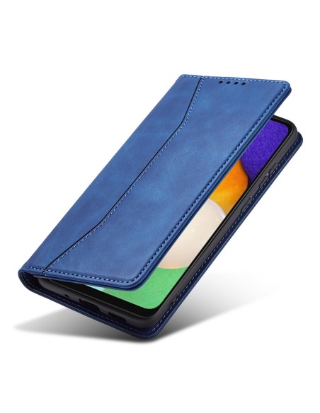 Magnetinis Fancy Case Dėklas, skirtas Samsung Galaxy A13 5G Cover Card Piniginės kortelės stovas Mėlynas