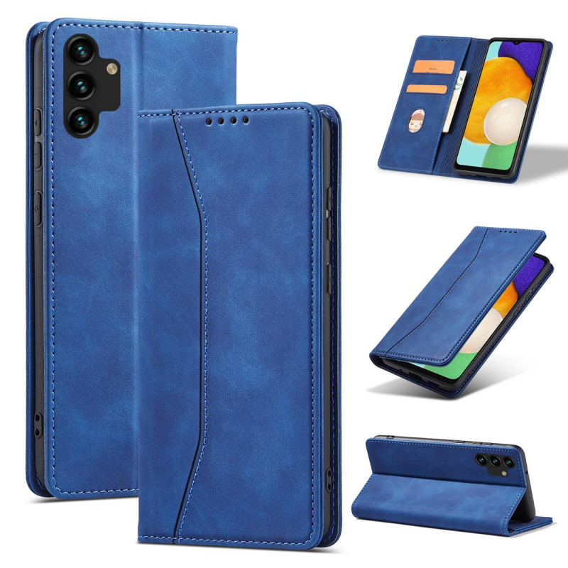 Magnetinis Fancy Case Dėklas, skirtas Samsung Galaxy A13 5G Cover Card Piniginės kortelės stovas Mėlynas