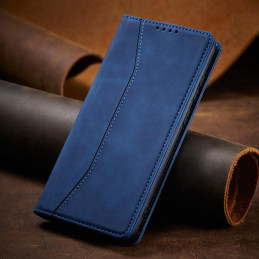 Magnetinis Fancy Case Dėklas, skirtas Samsung Galaxy A13 5G Cover Card Piniginės kortelės stovas Mėlynas