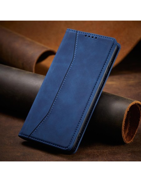 Magnetinis Fancy Case Dėklas, skirtas Samsung Galaxy A13 5G Cover Card Piniginės kortelės stovas Mėlynas