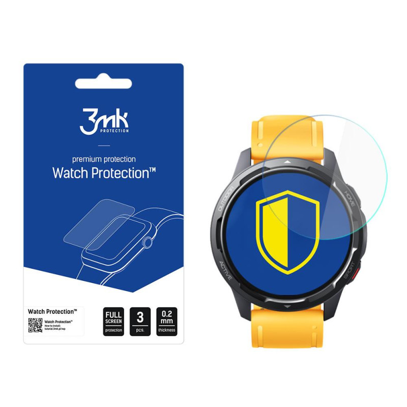 3mk Watch Protection™ hibridinis stiklas v. FlexibleGlass Lite ant Xiaomi Watch S1 Active 3mk Watch Protection™ hibridinis stiklas v. FlexibleGlass Lite ant Xiaomi Watch S1 Active