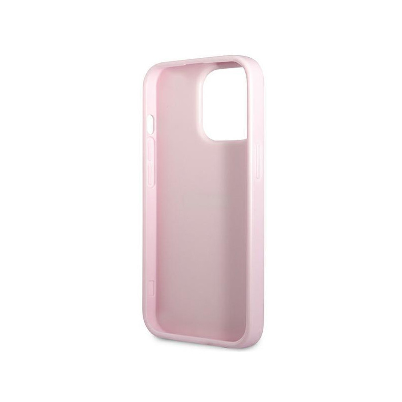 Guess Saffiano Hot Stamp & Metal Logo dėklas, skirtas iPhone 13 Pro / iPhone 13 - violetinė