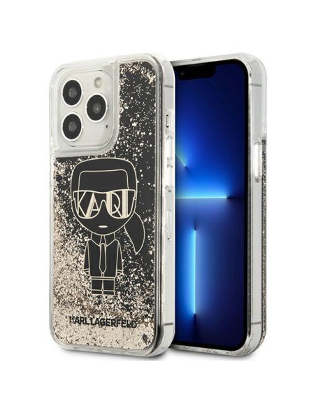 Karl Lagerfeld Liquid Glitter Gatsby dėklas, skirtas iPhone 13 Pro / iPhone 13 - juodas Karl Lagerfeld Liquid Glitter Gatsby dėklas, skirtas iPhone 13 Pro / iPhone 13 - juodas