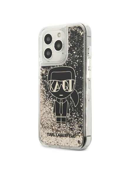 Karl Lagerfeld Liquid Glitter Gatsby dėklas, skirtas iPhone 13 Pro / iPhone 13 - juodas Karl Lagerfeld Liquid Glitter Gatsby dėklas, skirtas iPhone 13 Pro / iPhone 13 - juodas