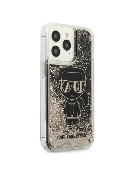 Karl Lagerfeld Liquid Glitter Gatsby dėklas, skirtas iPhone 13 Pro / iPhone 13 - juodas Karl Lagerfeld Liquid Glitter Gatsby dėklas, skirtas iPhone 13 Pro / iPhone 13 - juodas