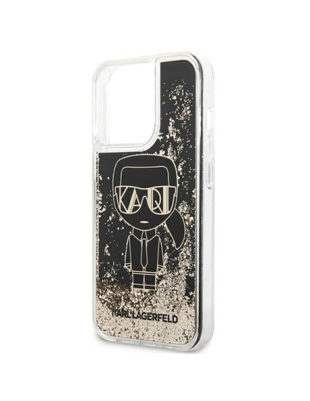 Karl Lagerfeld Liquid Glitter Gatsby dėklas, skirtas iPhone 13 Pro / iPhone 13 - juodas Karl Lagerfeld Liquid Glitter Gatsby dėklas, skirtas iPhone 13 Pro / iPhone 13 - juodas