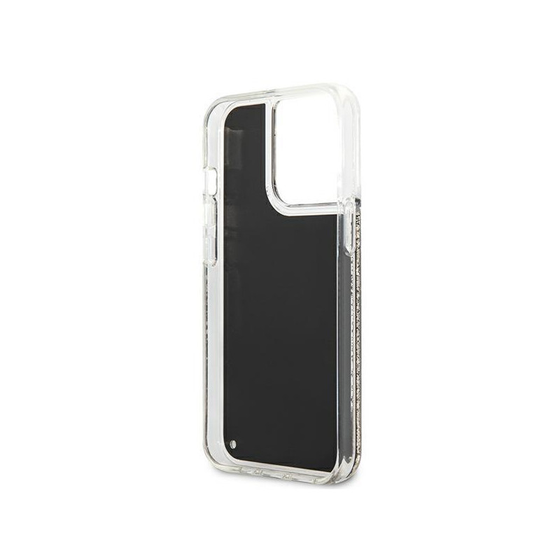 Karl Lagerfeld Liquid Glitter Gatsby dėklas, skirtas iPhone 13 Pro / iPhone 13 - juodas