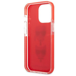 Karl Lagerfeld Karl&Choupette Head dėklas, skirtas iPhone 13 Pro / iPhone 13 - raudonas