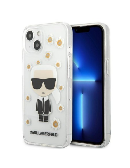 Karl Lagerfeld Flower Ikonik Karl dėklas iPhone 13 mini - skaidrus Karl Lagerfeld Flower Ikonik Karl dėklas iPhone 13 mini - skaidrus