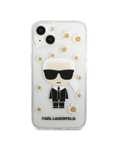 Karl Lagerfeld Flower Ikonik Karl dėklas iPhone 13 mini - skaidrus Karl Lagerfeld Flower Ikonik Karl dėklas iPhone 13 mini - skaidrus