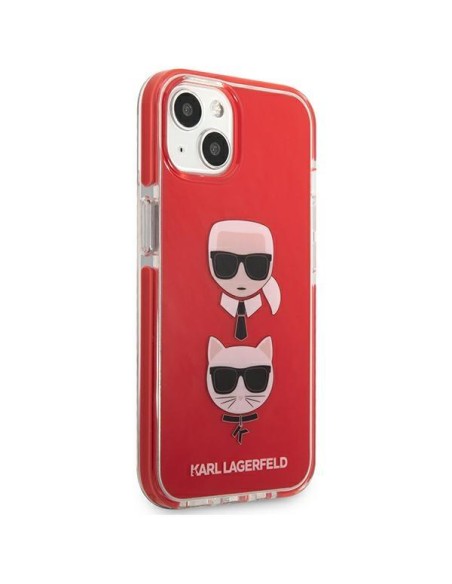 Karl Lagerfeld Karl&Choupette Head dėklas iPhone 13 mini - raudonas Karl Lagerfeld Karl&Choupette Head dėklas iPhone 13 mini - raudonas
