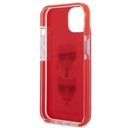 Karl Lagerfeld Karl&Choupette Head dėklas iPhone 13 mini - raudonas
