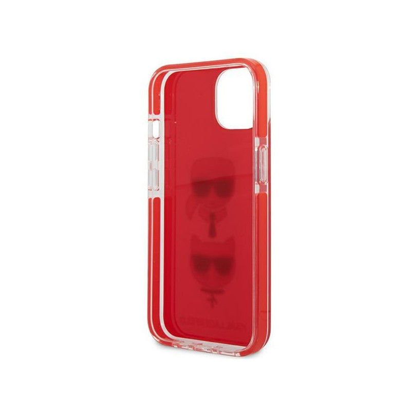 Karl Lagerfeld Karl&Choupette Head dėklas iPhone 13 mini - raudonas