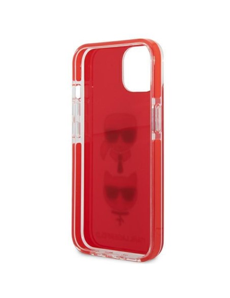 Karl Lagerfeld Karl&Choupette Head dėklas iPhone 13 mini - raudonas Karl Lagerfeld Karl&Choupette Head dėklas iPhone 13 mini - raudonas