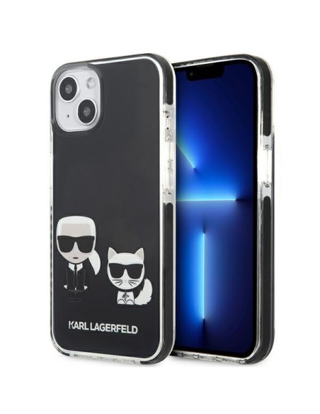 Karl Lagerfeld Karl&Choupette dėklas iPhone 13 mini - juodas Karl Lagerfeld Karl&Choupette dėklas iPhone 13 mini - juodas