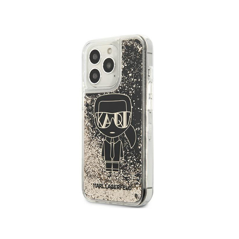 Karl Lagerfeld Liquid Glitter Gatsby dėklas iPhone 13 Pro Max - juodas