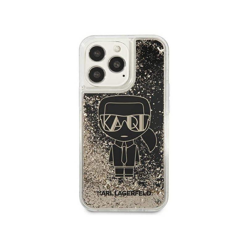 Karl Lagerfeld Liquid Glitter Gatsby dėklas iPhone 13 Pro Max - juodas