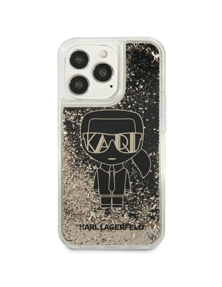 Karl Lagerfeld Liquid Glitter Gatsby dėklas iPhone 13 Pro Max - juodas Karl Lagerfeld Liquid Glitter Gatsby dėklas iPhone 13 Pro Max - juodas
