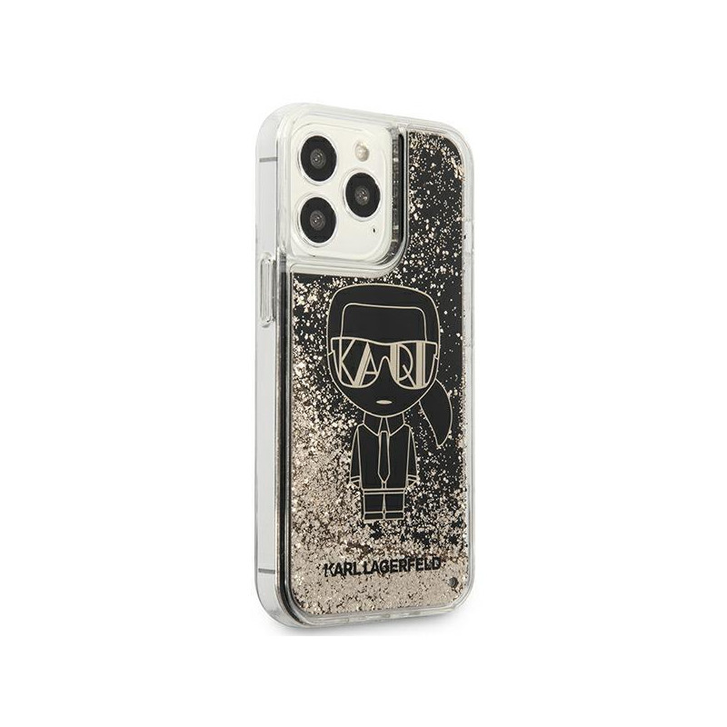 Karl Lagerfeld Liquid Glitter Gatsby dėklas iPhone 13 Pro Max - juodas