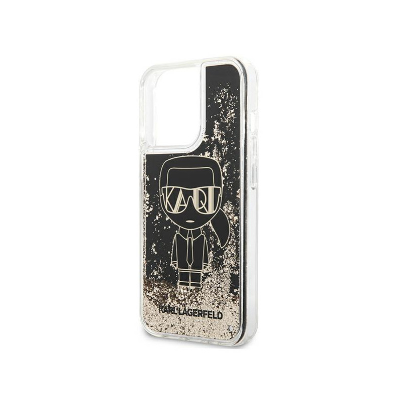 Karl Lagerfeld Liquid Glitter Gatsby dėklas iPhone 13 Pro Max - juodas