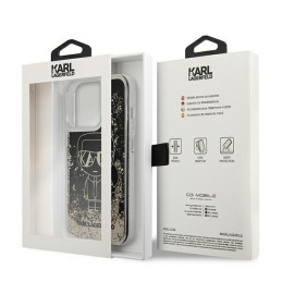 Karl Lagerfeld Liquid Glitter Gatsby dėklas iPhone 13 Pro Max - juodas