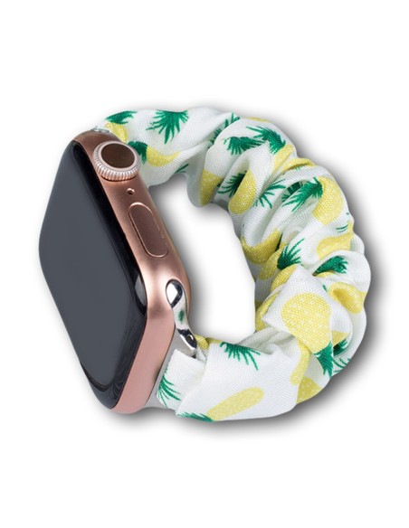 Audinio juosta laikrodžiui 7 / 6 / 5 / 4 / 3 / 2 / SE (41 / 40 / 38 mm) apyrankės apyrankė su elastine juostele ananasai...
