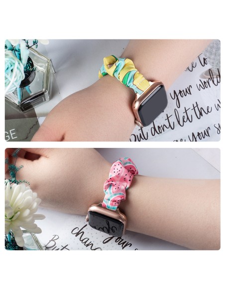 Audinio juosta laikrodžiui 7 / 6 / 5 / 4 / 3 / 2 / SE (45 / 44 / 42 mm) apyrankės apyrankė avokado elastinė juosta apyra...