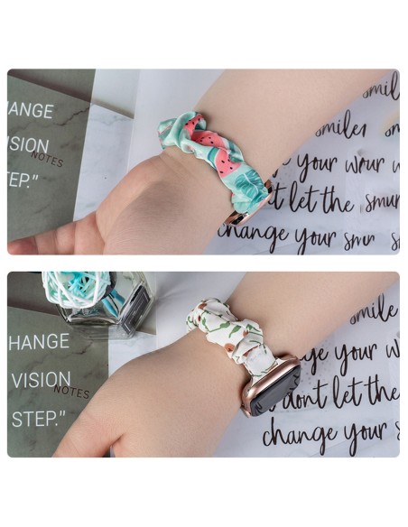 Audinio juosta laikrodžiui 7 / 6 / 5 / 4 / 3 / 2 / SE (45 / 44 / 42 mm) apyrankės apyrankė avokado elastinė juosta apyra...